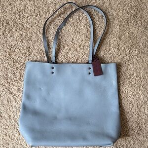 Coach Light Blue Leather Tote
